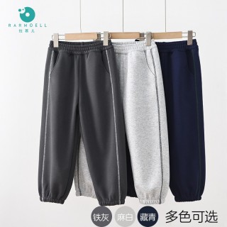 25年秋季新款！儿童麻丝束脚裤