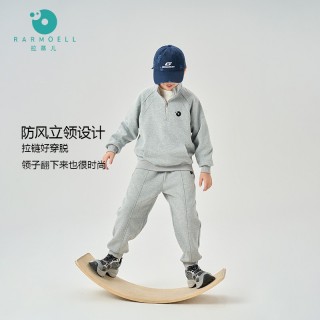 25年新款！儿童拼接半拉链卫衣