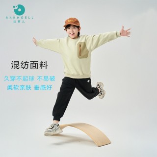 25年新款！儿童口袋拉链贴布卫衣~
