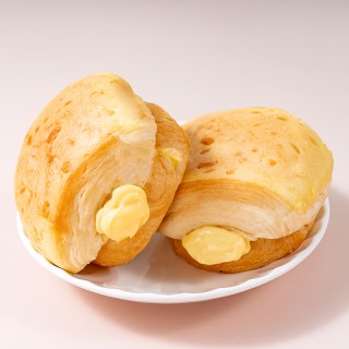 福事多 半咸豆乳奶盖面包500g*2顶一层里一层，双重酱搭配面包层一起  酱给的恰到好处，咸咸甜甜的