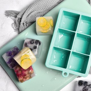 【6格方形冰模】冻冰块冰盒模具家用冰格商用食品级冰箱果冻制作器
