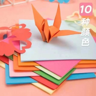 得力儿童彩纸折纸加厚学生用彩色正方形手工纸幼儿剪纸千纸鹤折纸