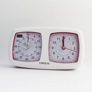 UNISUN  时间管理器+闹钟 双盘 可视话时间管理器，双表盘设计，更好把握时间！ （LX819042）