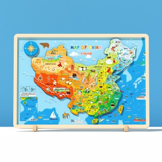 益智玩具推荐 磁性中国地图拼图挂绳款适合2岁+，可以给娃做好地理启蒙