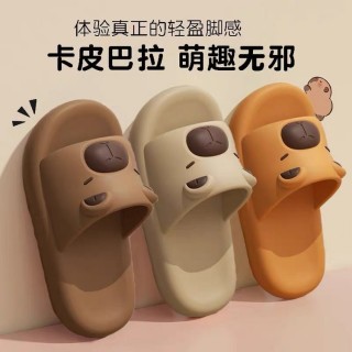 2双包邮！宅小年亲子款卡皮巴拉加厚拖鞋