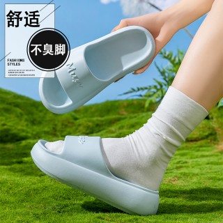 宅小年明星同款字母厚底凉拖鞋