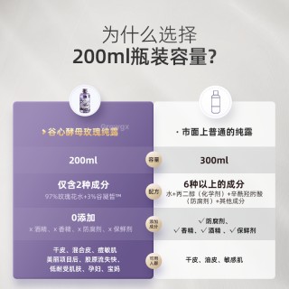 【爆款主推】谷心 密集补水 玫瑰纯露200ml*2 赠玫瑰纯露200ml，补水神器
