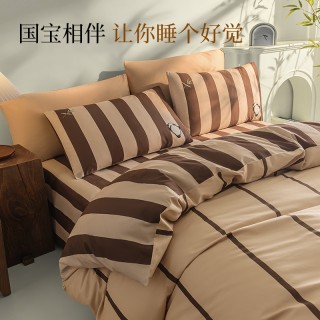 绘睡60支全面暖绒件套纯棉磨毛床单被套秋冬四件套