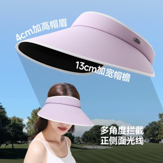【26SS0316006】蕉下女士侧脸黑胶空顶防晒帽BM024