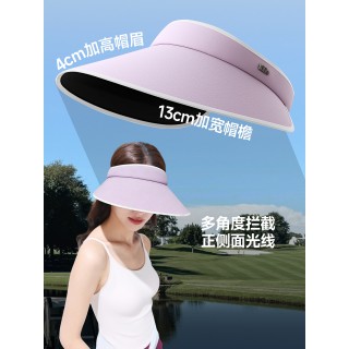 【26SS0316006】蕉下女士侧脸黑胶空顶防晒帽BM024