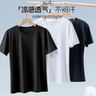 【😎草本初色  夏季凉感速干衣男女同款1589款两件装】🌸🌸 ✅网孔冰丝凉感纤维，穿上降温  ✅密集多孔组织，透气不闷热  ✅ 吸湿速干，时刻保持干爽  ✅高弹拉扯，包容多种身材