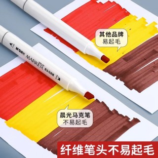 📣暑期绘画好物福利来啦！👉晨光 APMT8601动漫色系双头油性马克笔，暑期孩子画画启蒙、美术生练习高性价比画笔套装！  ✅高密度纤维笔头反复涂色不易起毛散边，宽头铺色细头勾线双笔头设计！  💗24色基础款、36色进阶款、48色多规格任选！