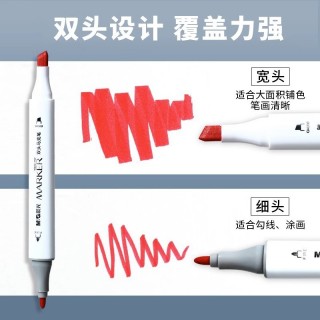 📣暑期绘画好物福利来啦！👉晨光 APMT8601动漫色系双头油性马克笔，暑期孩子画画启蒙、美术生练习高性价比画笔套装！  ✅高密度纤维笔头反复涂色不易起毛散边，宽头铺色细头勾线双笔头设计！  💗24色基础款、36色进阶款、48色多规格任选！